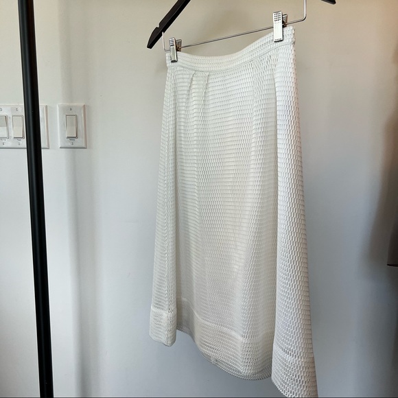 J. Crew Textured a-line skirt | White, 00 - Picture 1 of 6